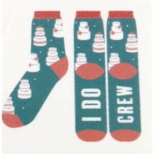 2 Pair Adult I Do Crew Quarter Length Socks (Cakes & Phrases) One Size - NEW!!!